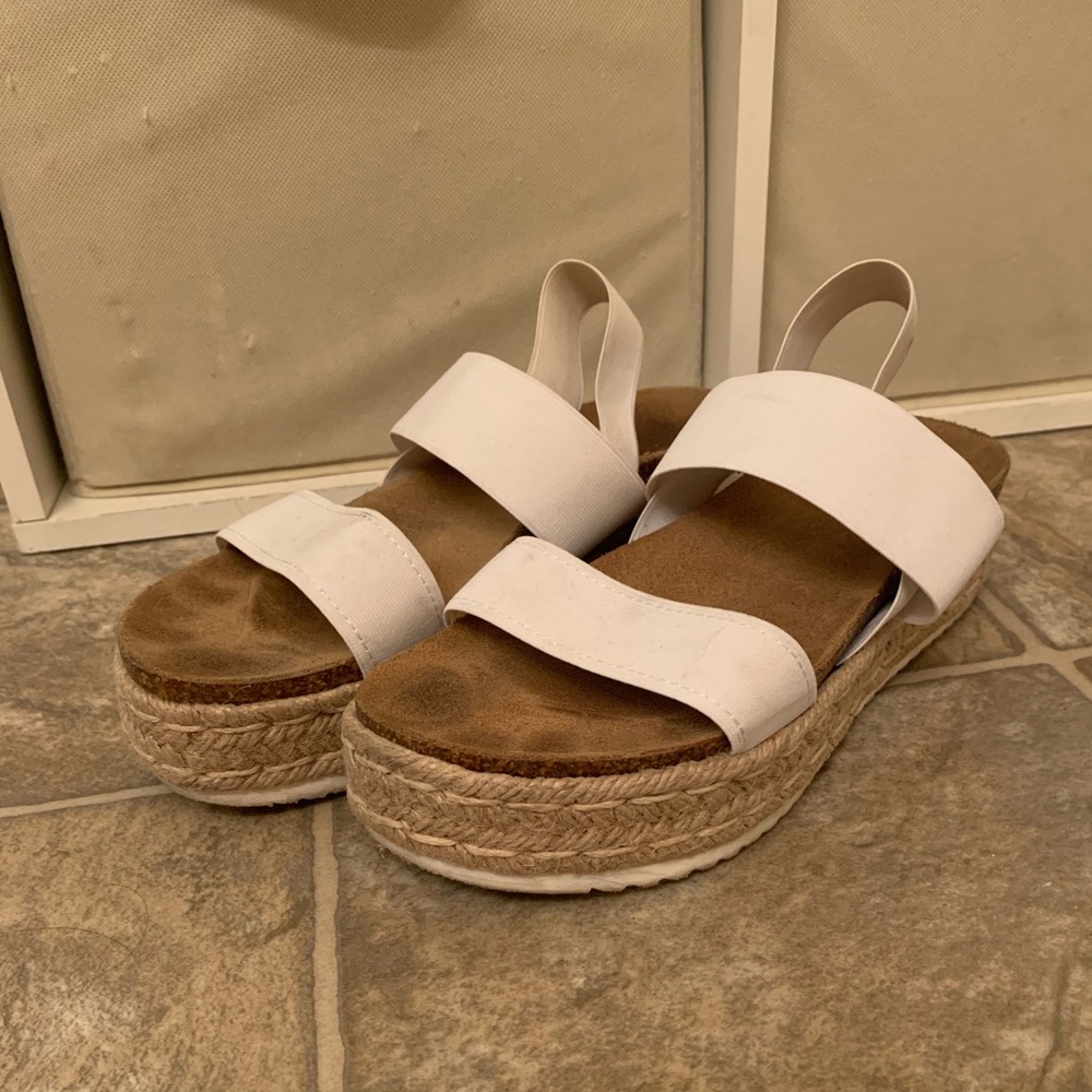 Steve Madden White Espadrille Sandals